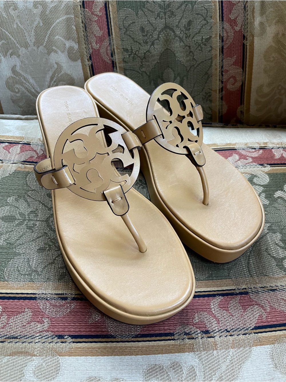 Tory Burch Miller Platform Wedge Sandal. Size 10 Women N7-17